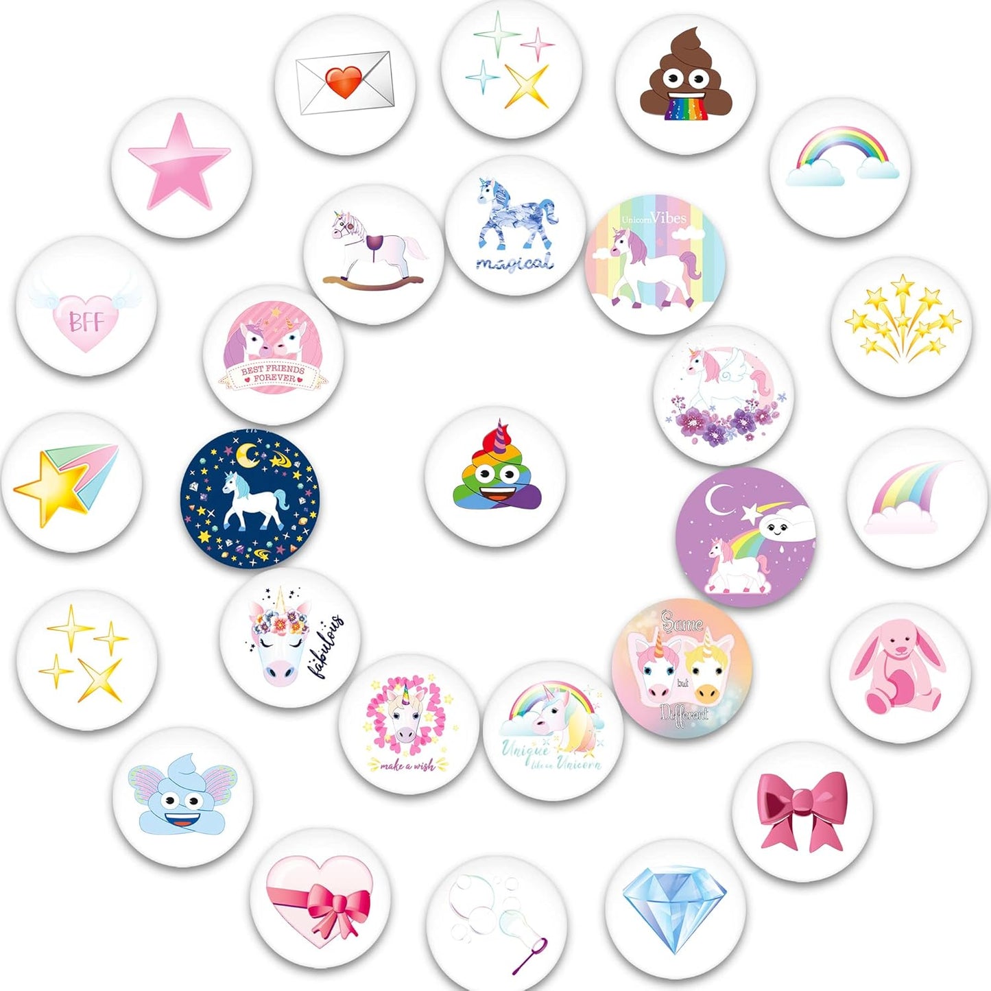 MORCART 28PCS Emoji Wonderland Magnets - Funny & Cute Fridge & Locker Decorative Magnets - Perfect for Office, Kitchen & Gifts