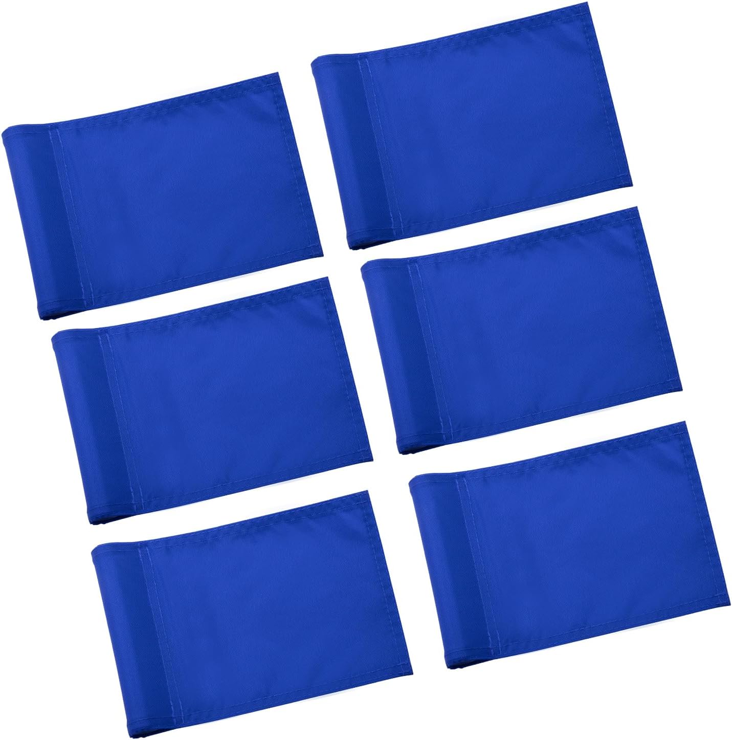 KINGTOP Solid Golf Flag All 8x6 Inch - 420D Nylon, Tube Inserted - Mini Putting Green Flags for Backyard Practice