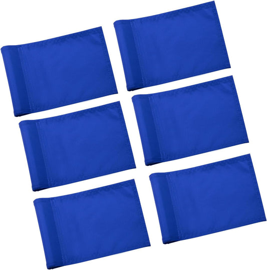 KINGTOP Solid Golf Flag All 8x6 Inch - 420D Nylon, Tube Inserted - Mini Putting Green Flags for Backyard Practice