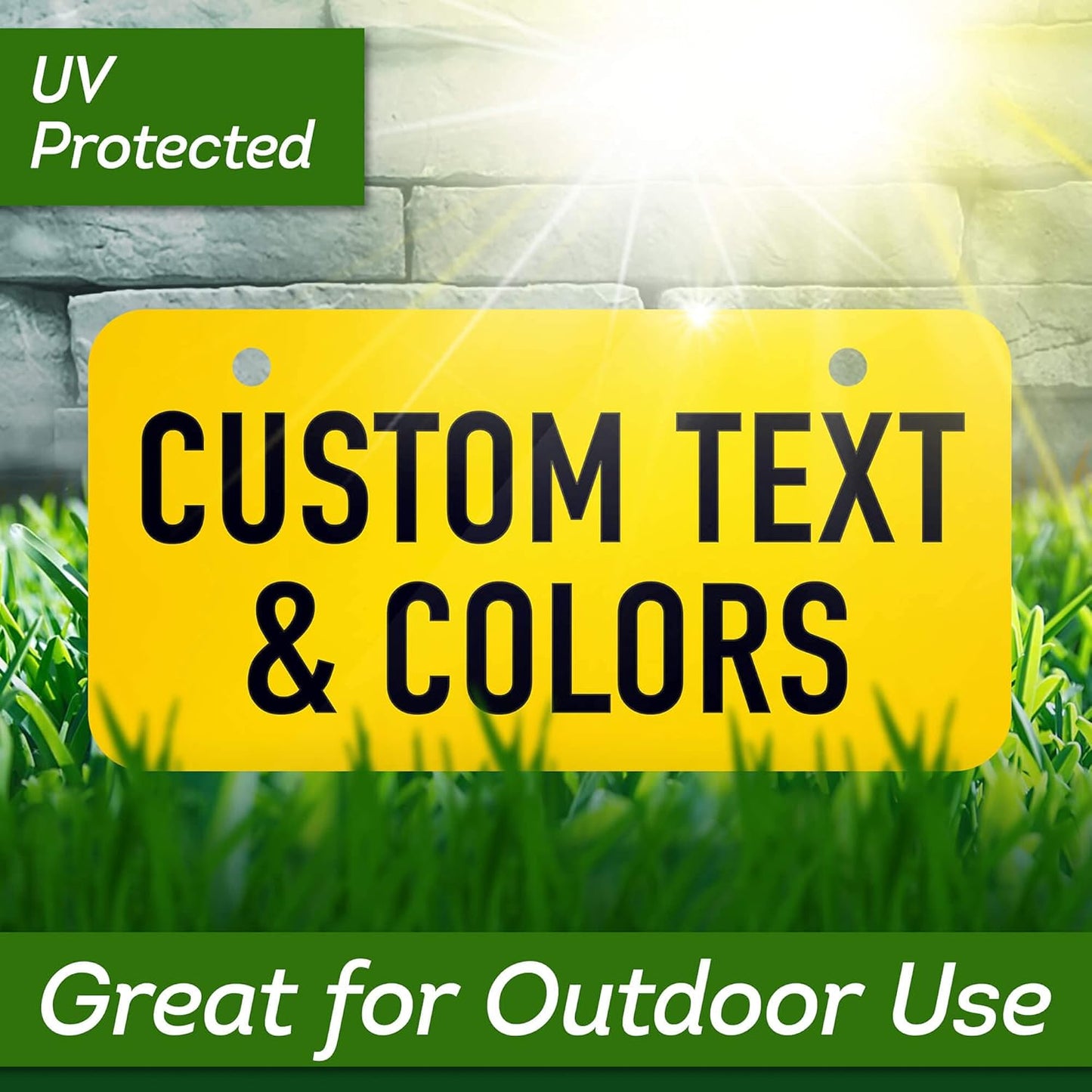 Mini License Plates Personalized, Custom License Plate for Bikes, ATV, Kids Car, Kids Bike, Golf Cart, Wagons and Key Rings | 3X6 Inch Metal - 40 Colors, 20 Fonts, by: My Sign Center, USA