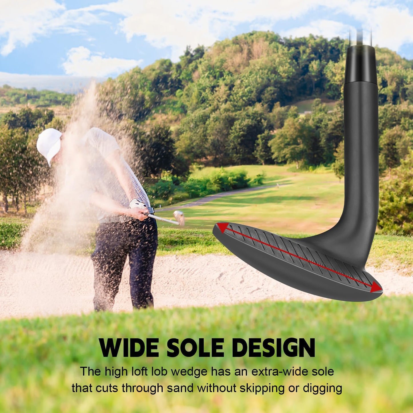 Forged Golf Wedge Set for Men or Individual 48/50/52/54/56/58/60/68/70/72 Degree RH Gap Wedge Sand Wedge Easily Escape from Bunker,Milled Face for More Spin
