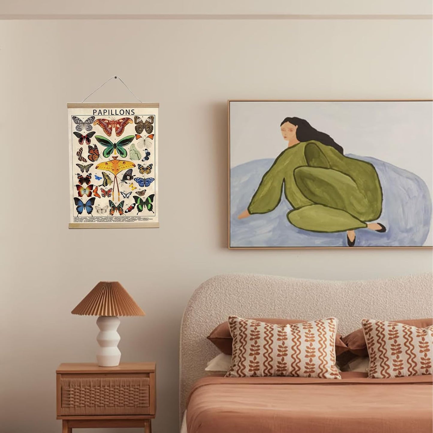 BUPOfromcn Vintage Butterfly Wall Art Decor,Butterfly Wall Hanging 12x16inch Retro Hanging Poster Animal Aesthetic Science Education Office Dorm Bedroom Cool Wall Art Print Poster