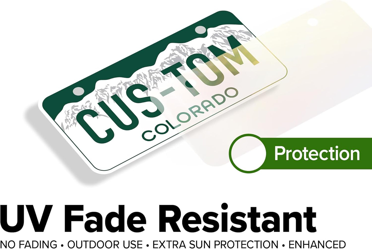 Mini License Plates, Personalized License Plates, Custom for Car, Bikes, ATV, Kids Car, Golf Cart, Jeep, 2x4 Inch, Rust-Free Fade Resistant Aluminum, USA Made by My Sign Center (Colorado)