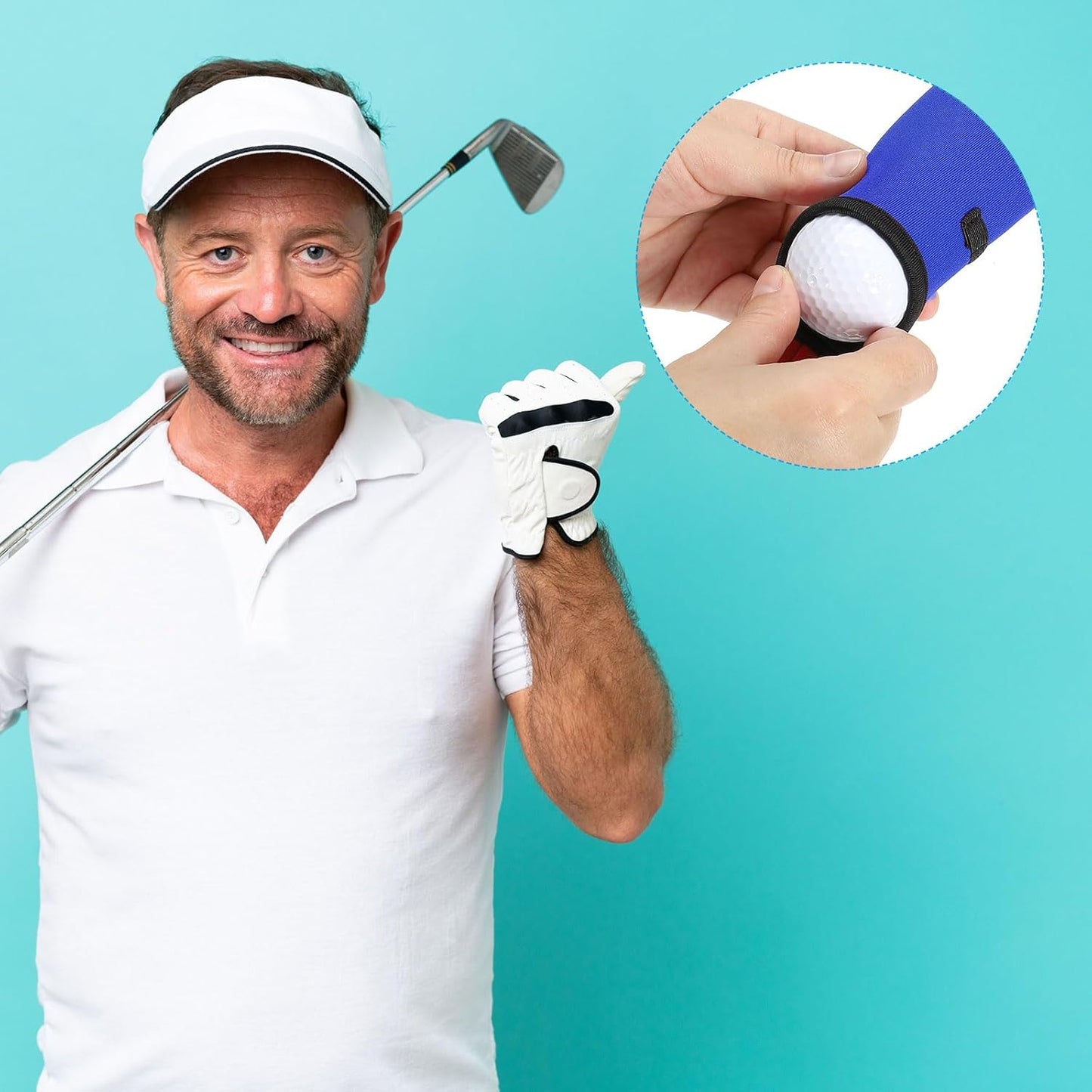 PATIKIL Golf Ball Carry Bag, Golf Tee Holder Pouch Portable Neoprene Golf Ball Holder with Clip for Men and Women Storage Gifts