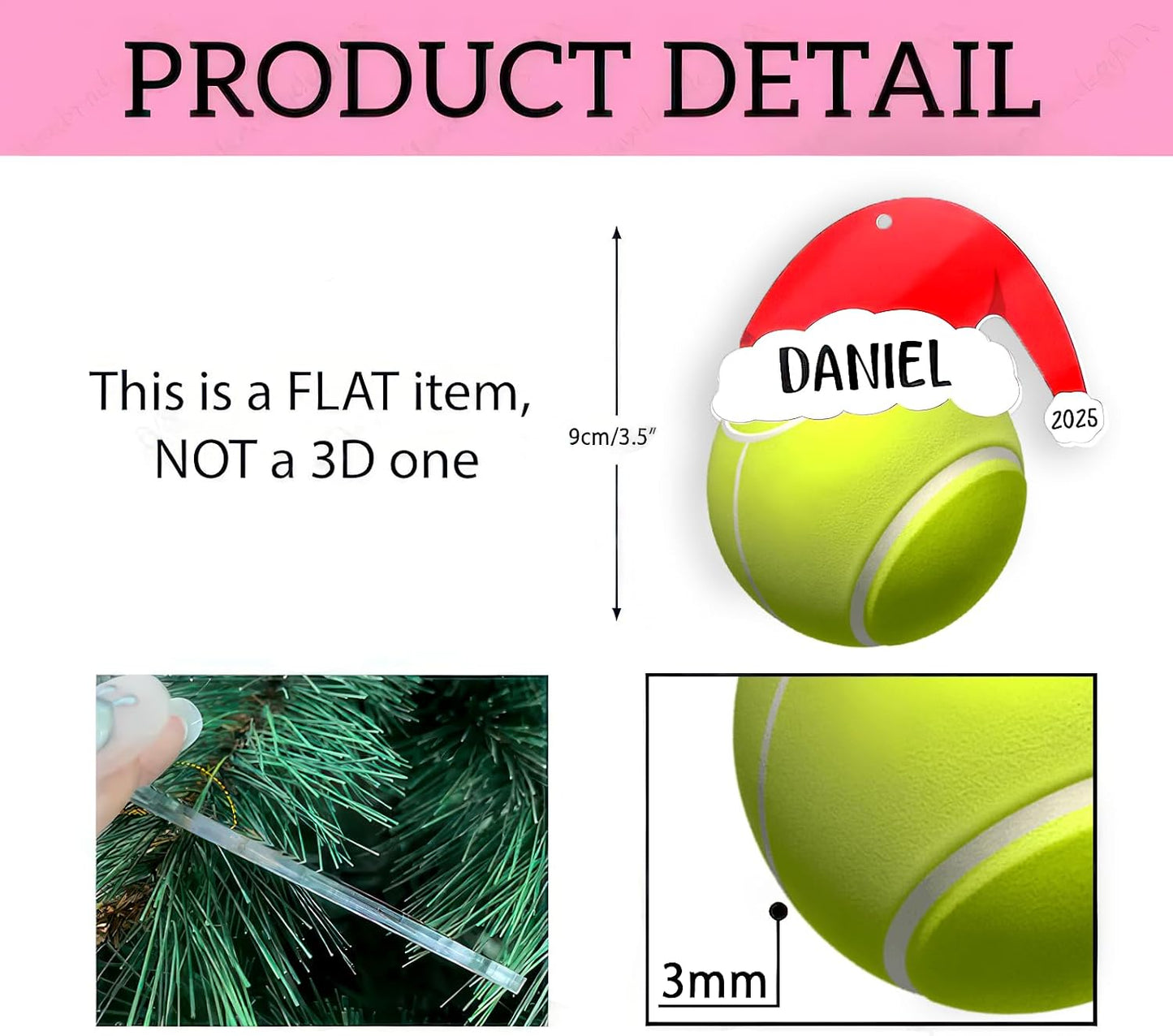 Personalized Paddle Tennis Christmas Ornament 2025, Tennis Ornaments for Christmas Tree, Team Ornament, Custom Coach Gifts, Hanging Decor, Gifts for Sports Lovers Boys, Xmas Gift 2025