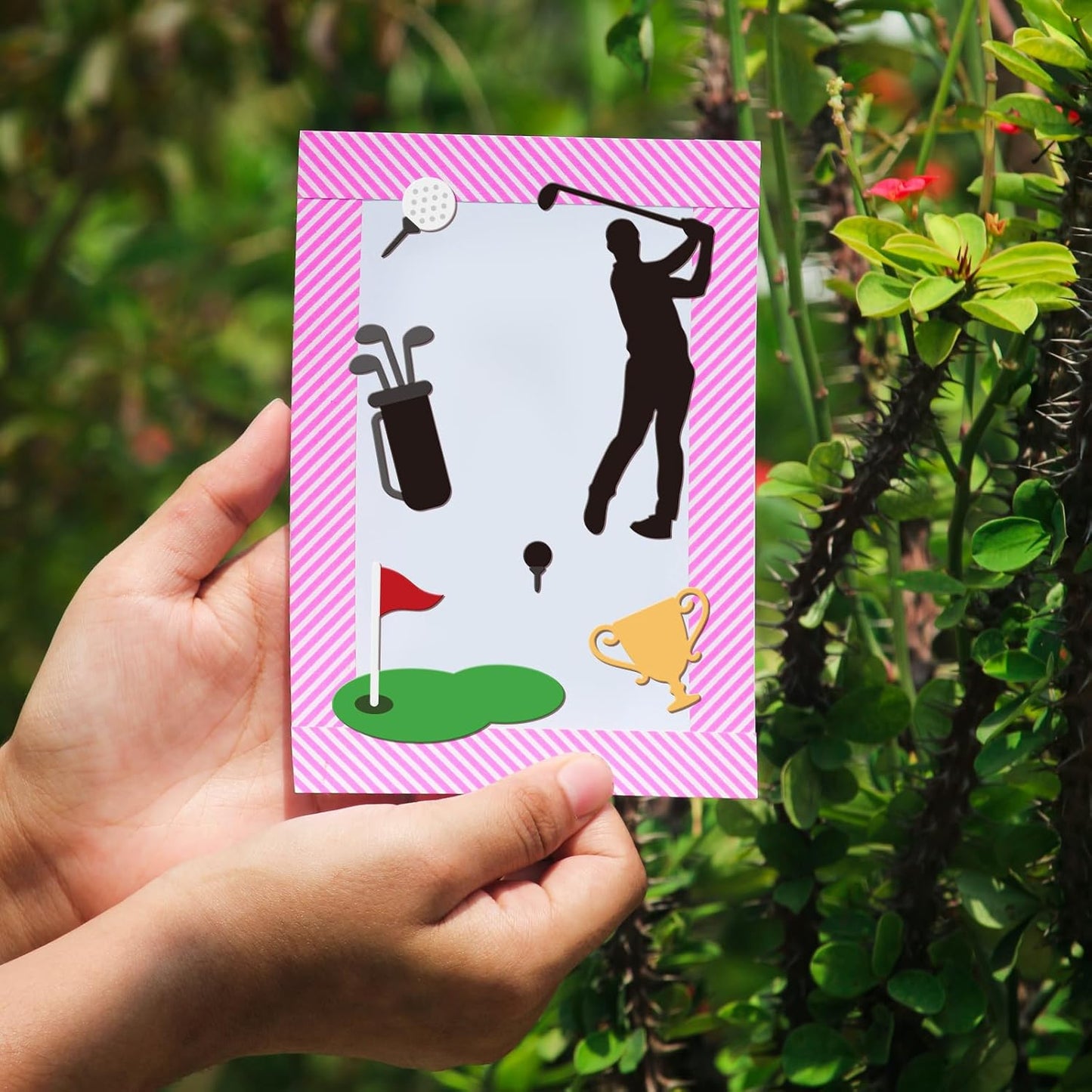 GLOBLELAND Golf Cart Cutting Dies for DIY Scrapbooking Metal Golf Tools Sport Die Cuts Embossing Stencils Template for Paper Card Making Decoration Album Craft Decor