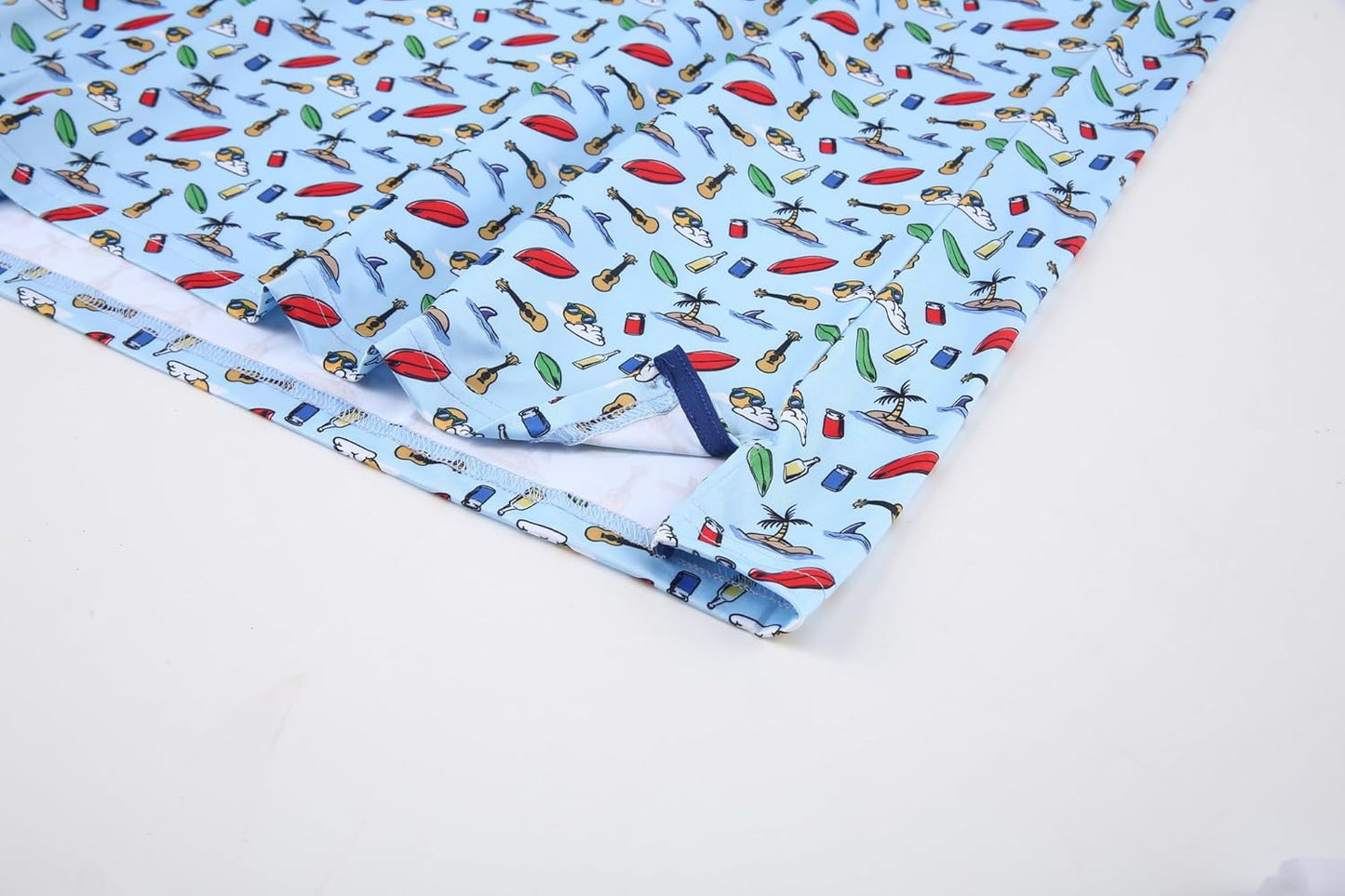 Alex Vando Mens Hawaiian Golf Shirt Moisture Wicking Digital Print Golf Shirts for Men