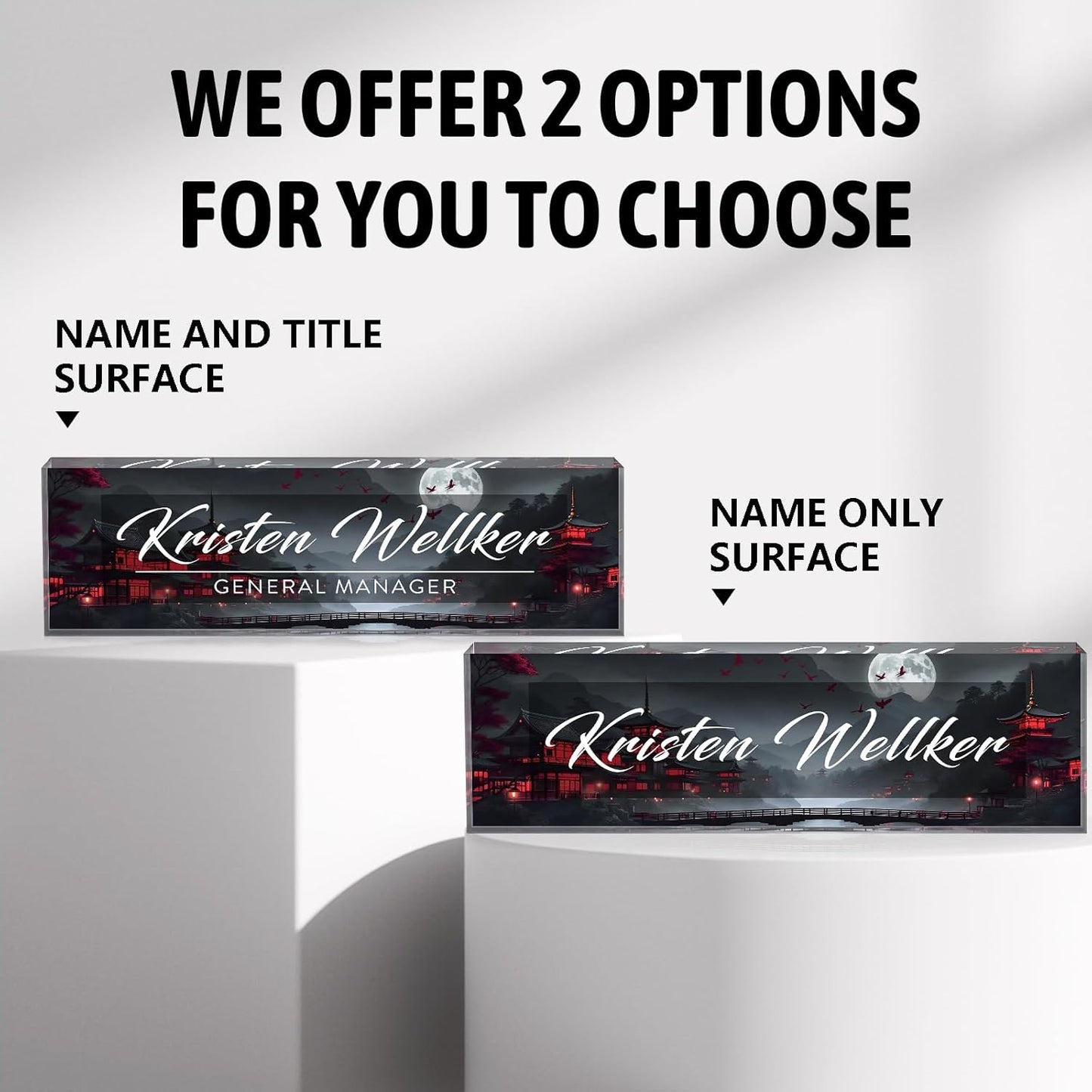 Desk Name Plate Personalized, Name Plate for Desk, Office Desk Decor for Women & Men, The Office Gifts Employee Appreciation Gifts for Boss, Manager, Teacher, Nurse