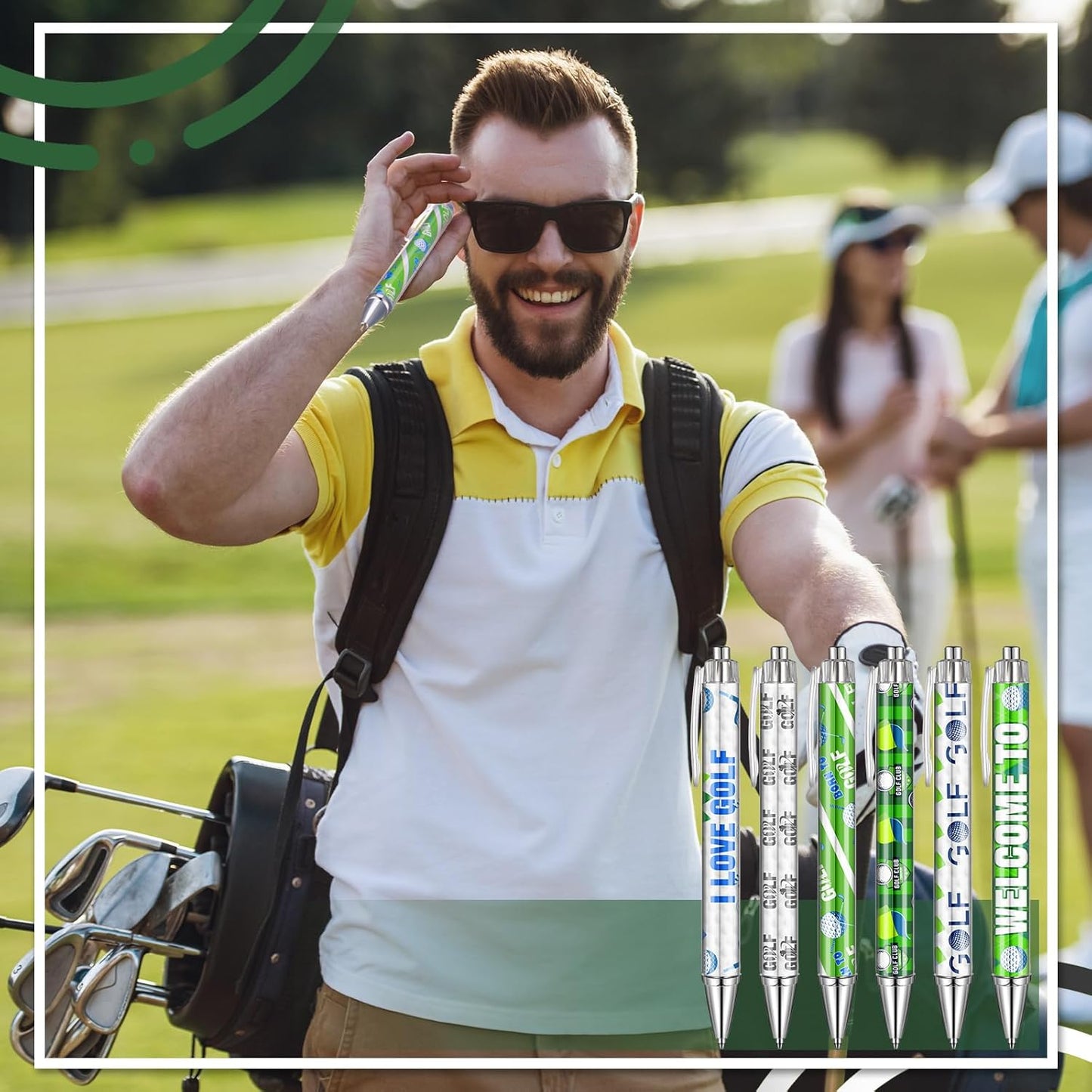 48 Pcs Golf Ballpoint Pens Gifts Golf Birthday Party Supplies Decorations Black Ink Retractable Pens in Bulk for Coworkers Office Dad Students