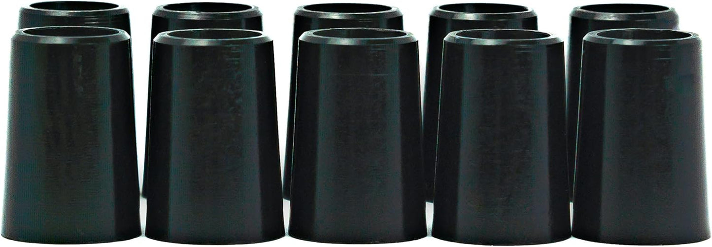 The Golfer's Workshop .355" Taper Tip Black Golf Club Ferrules | Durable Black Plastic, Fits Steel & Graphite Shafts | Easy DIY Installation, Sleek Professional Finish