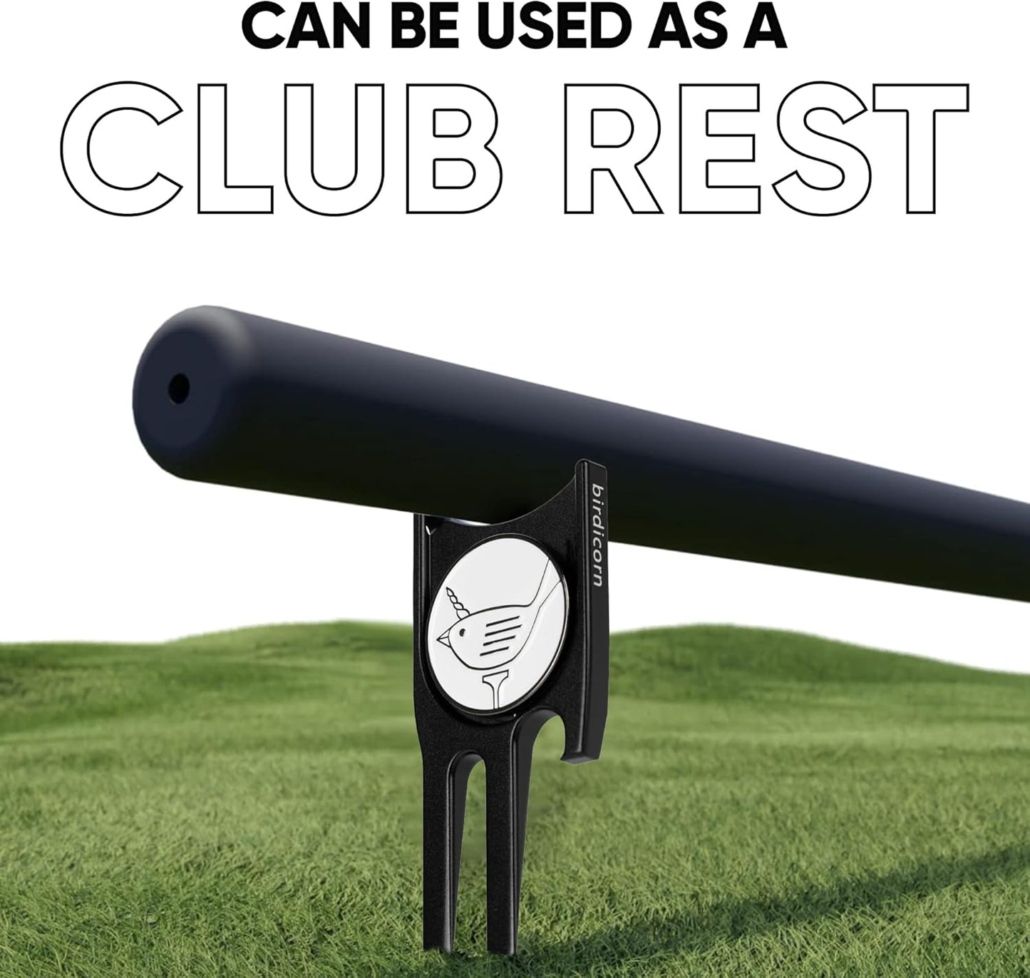 Birdicorn Golf Divot Repair Tool & Golf Ball Marker 6-in-1 Golf Divot Tool