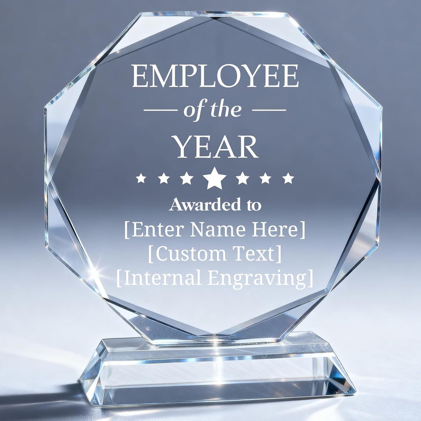 Custom Crystal Awards and Trophies – Personalized Engraved Glass Plaques for Employee Recognition, Appreciation, Farewell, Retirement, Coworker Gifts, Sports Achievements