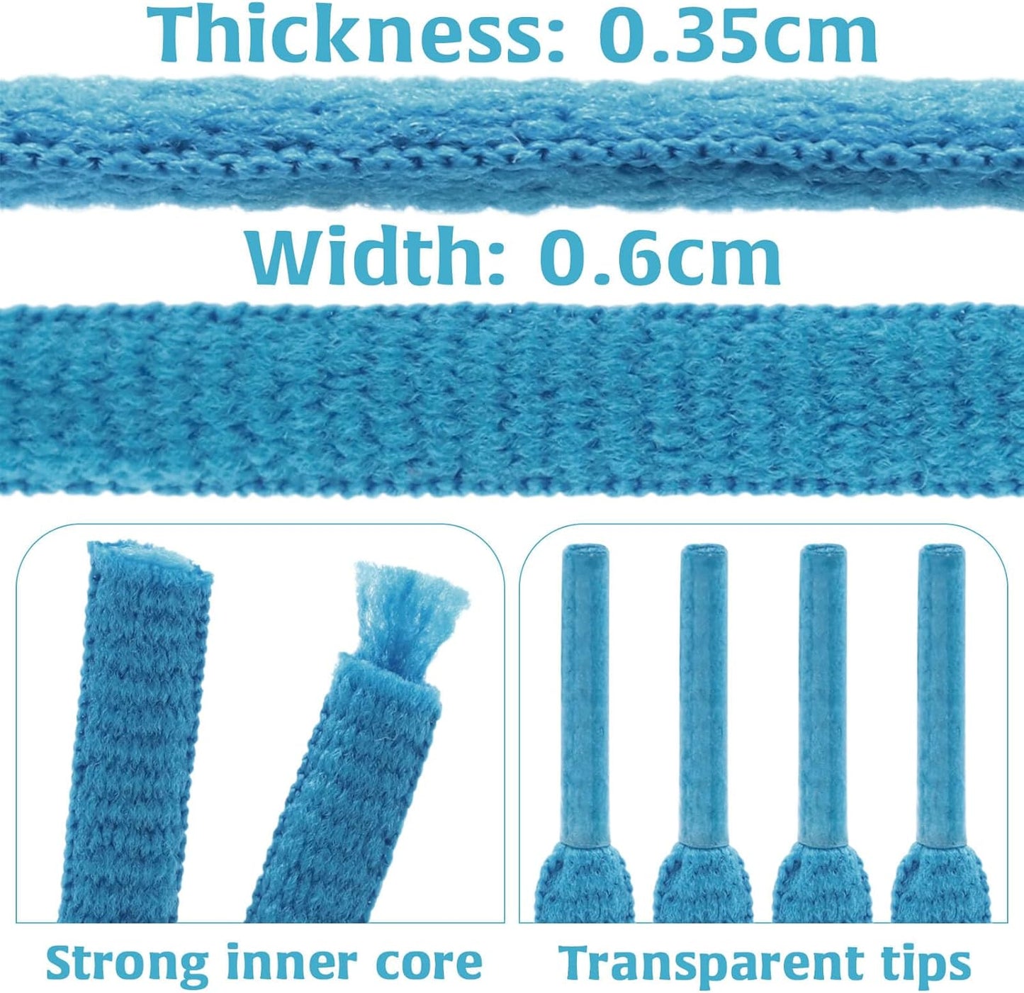 DELELE 2Pair Oval Shoes laces 42 Colors Half Round 1/4" Athletic ShoeLaces for Sport/Running Shoes Shoe Strings