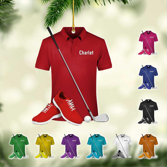Personalized Golf Ornaments for Christmas Tree 2025 Custom Golf Christmas Ornament Golfing Bag Ornament Sports Golf Cart Ornaments Gift for Golfer Bag Golfing Lovers Hanging Decoration (G23)