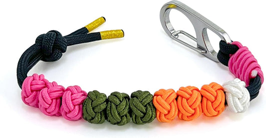 Golf Stroke Counter Keychain| 10 Handwoven Pineapple Knot Beads| 550 lbs Durable Military Paracord| 304 Stainless Steel Hook for Golf Bag/ Belt Accessories| Ideal Holiday Golf Gift for Men and Women