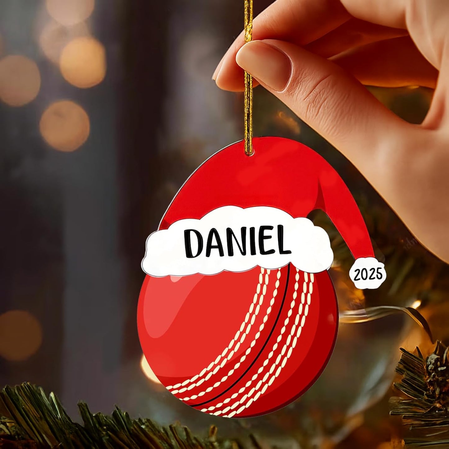 Personalized Cricket Christmas Ornaments 2025, Custom Cricket Ornament with Name, Team Ornament, Custom Coach Gifts, Christmas Tree Decorations, Gifts for Sports Lovers Boys, Xmas Gift 2025