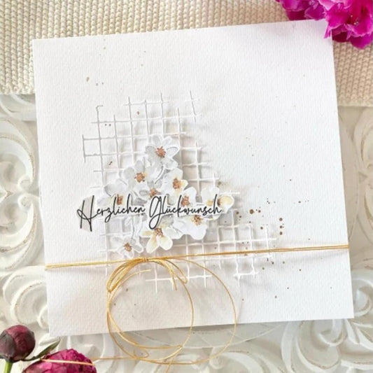 Lapoo 3D Backgrounds Frame Metal Cutting Die for Scrapbooking, New Cutting Dies DIY Album Card Making Decor Paper Craft Metal Die Cuts Party Wedding Decorations (Tartan 3.4 x 3.2 in)