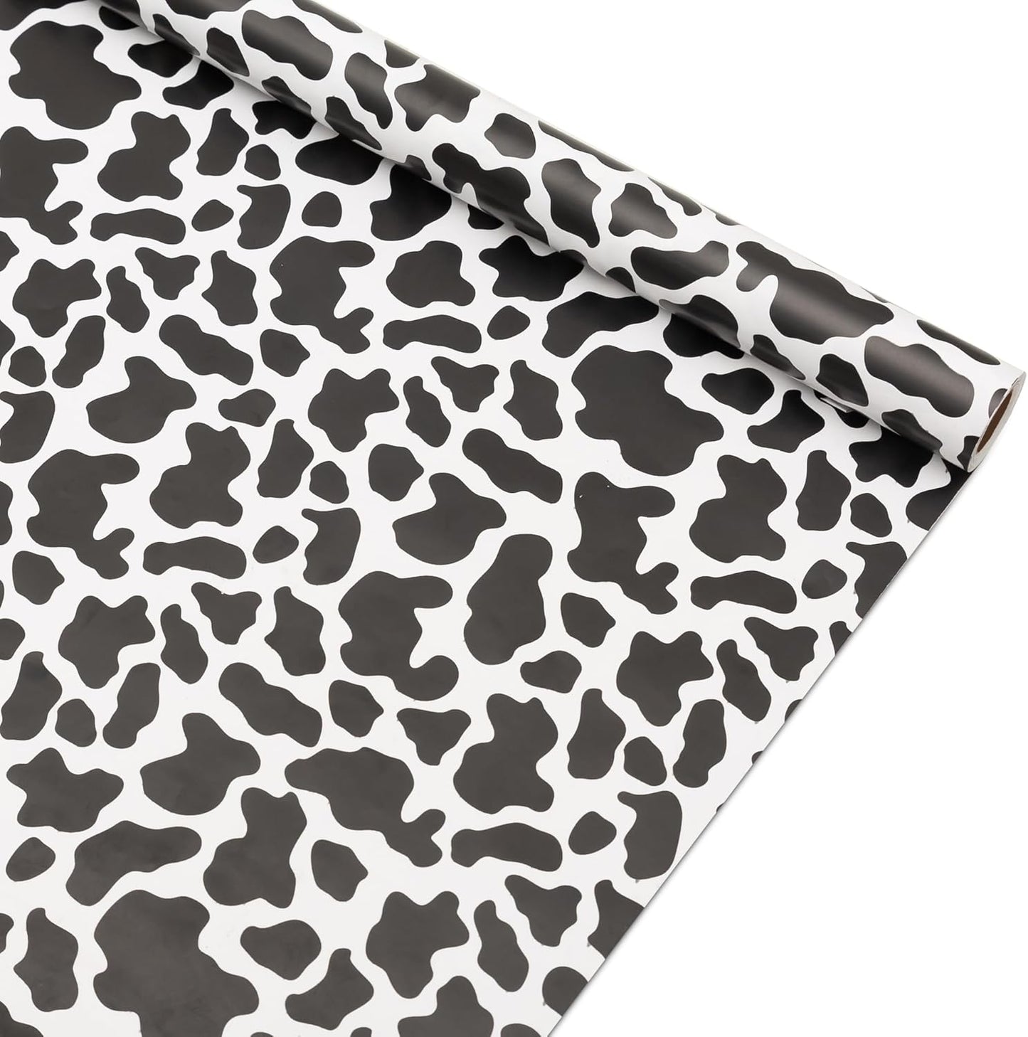 Vnaeem Cow Wrapping Paper Roll - Mini Roll - 17 Inch X 33 Feet - Cow Print Wrapping Paper for Birthday, Baby Shower,Christmas, Holiday, New Year, Party, Celebration