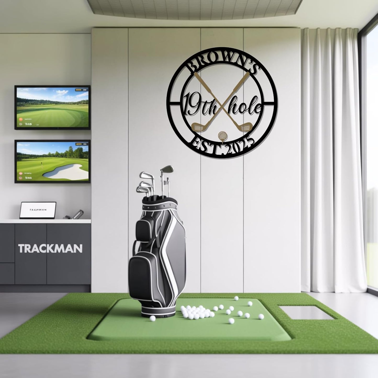 Personalized Golf Metal Wall Art, Vintage Golf Wall Decor, Custom Signs Outdoor Metal, 19th Hole Home Decor for Man Cave Garage Bar Club, Personalized Golfer Gifts for Men Dad Father