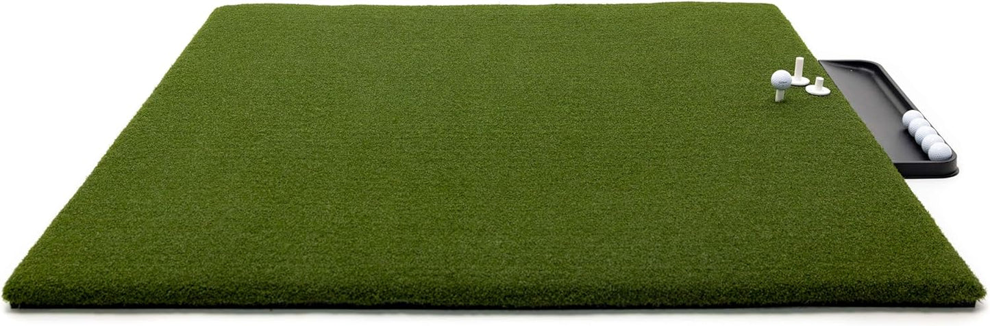 Dura-Pro Premium Turf Indoor/Outdoor Golf Mat. Bonus Tray + 3 Tees