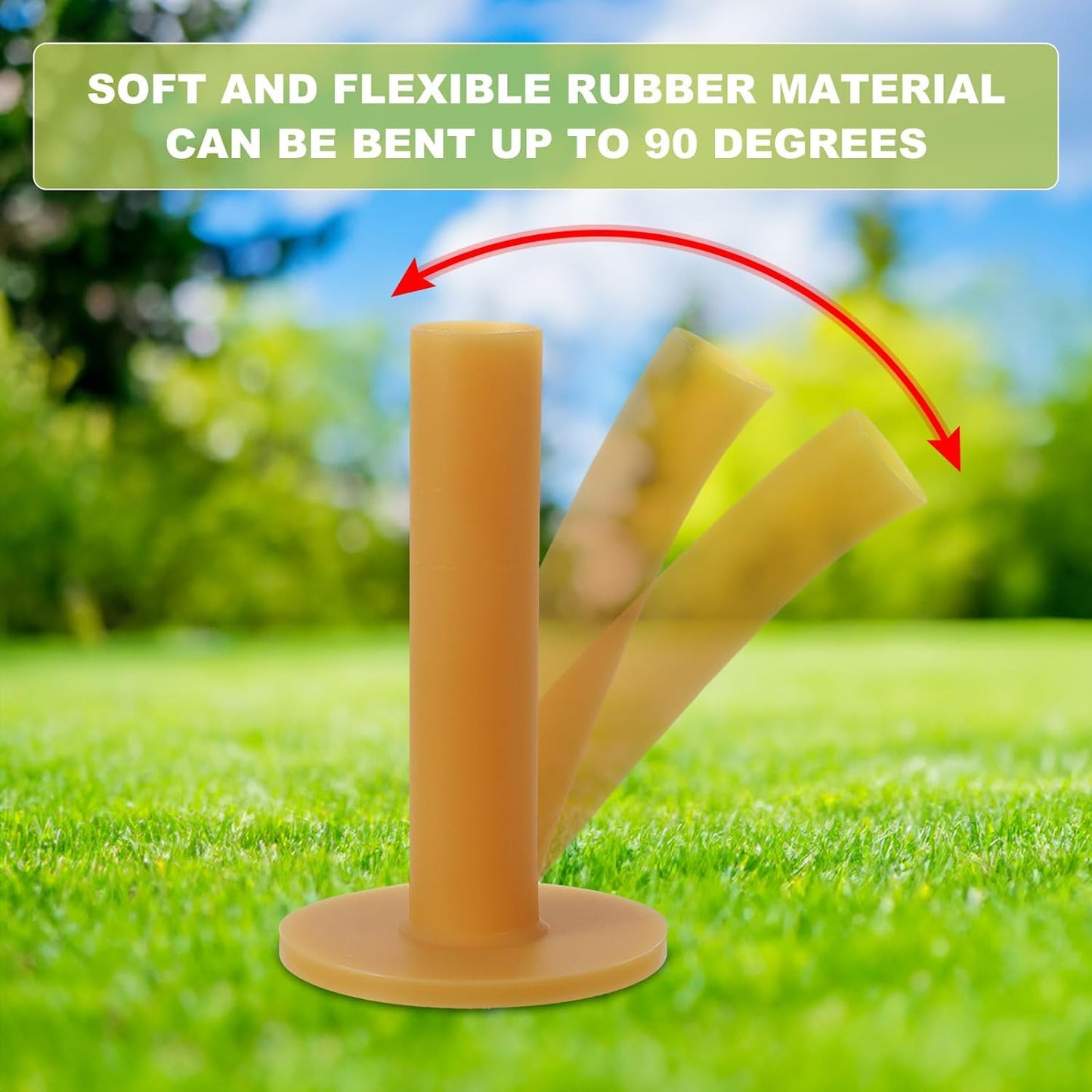 PATIKIL Rubber Golf Tee, Golf Practice Tees Training Driving Range Tee Stable Golf Ball Holder for Outdoor Indoor Hitting Mat