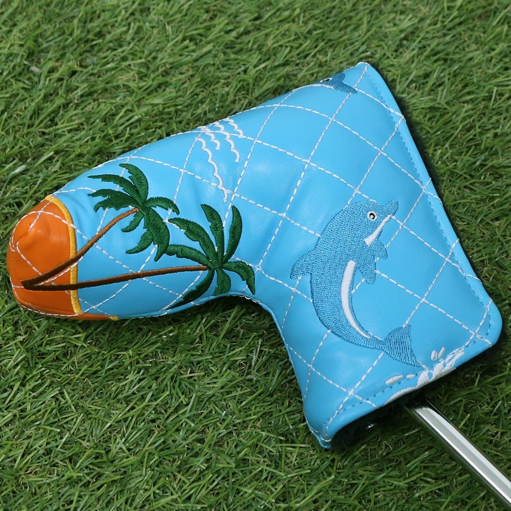 Golf Head Covers Blade Putter Cover Headcover Magnetic Closure Embroidered Fit for Most Brands Scotty Cameron Odyssey Blade Taylormade Ping ect.