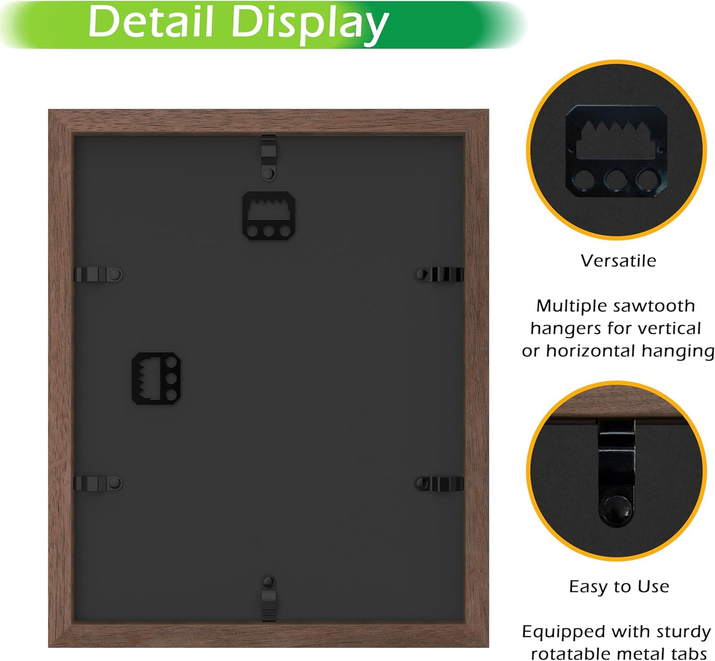 FrameWorks 8” x 10” Dark Oak Wooden Shadow Box Frame – Display Case with Soft Felt Back, Memory Box with Tempered Glass, Display Box with Elegant White Ball Push Pins, Wooden Flower Box