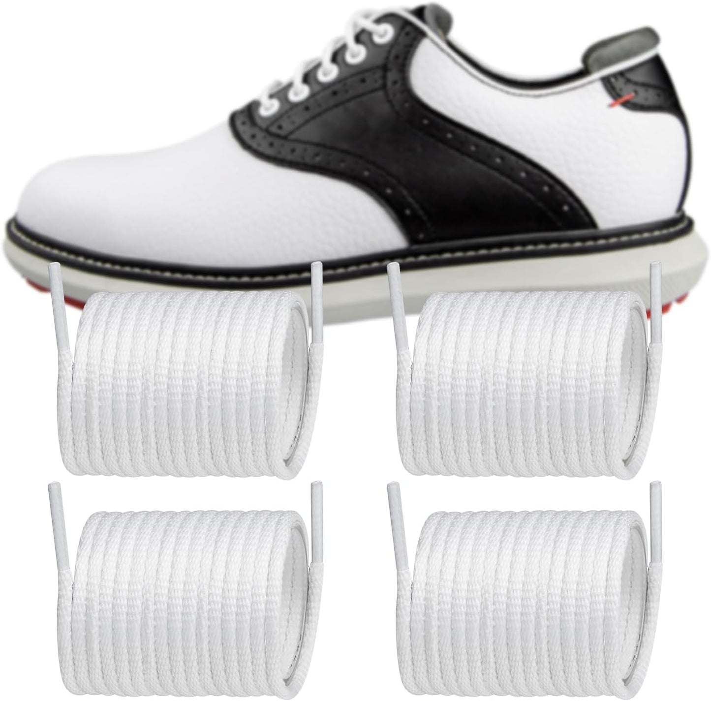 Endoto 2 Pairs Shoelaces for FootJoy Golf Dress Oxford Shoe Laces Replacement Shoe Strings