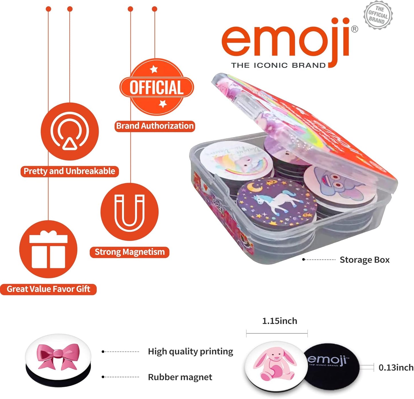 MORCART 28PCS Emoji Wonderland Magnets - Funny & Cute Fridge & Locker Decorative Magnets - Perfect for Office, Kitchen & Gifts