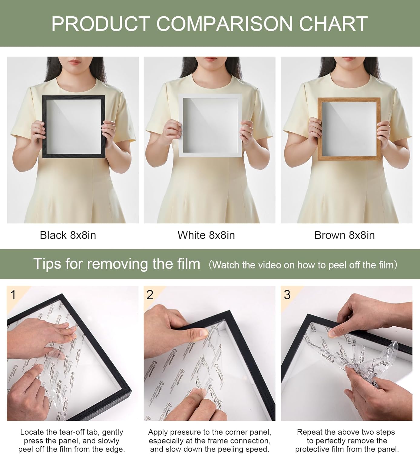 8x8 Shadow Box Display Case Picture Frame with Soft Linen Back,Large Deep Black Shadow Box 8x8 for Flowers Medal Display Case Jersey pet Graduation Memorabilia Baby Ltems Crafts Photos