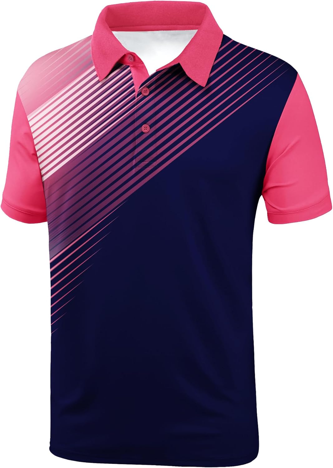 SCODI Mens Golf Shirt Moisture Wicking Performance Sport Short Sleeve Print Golf Polo Shirts for Men