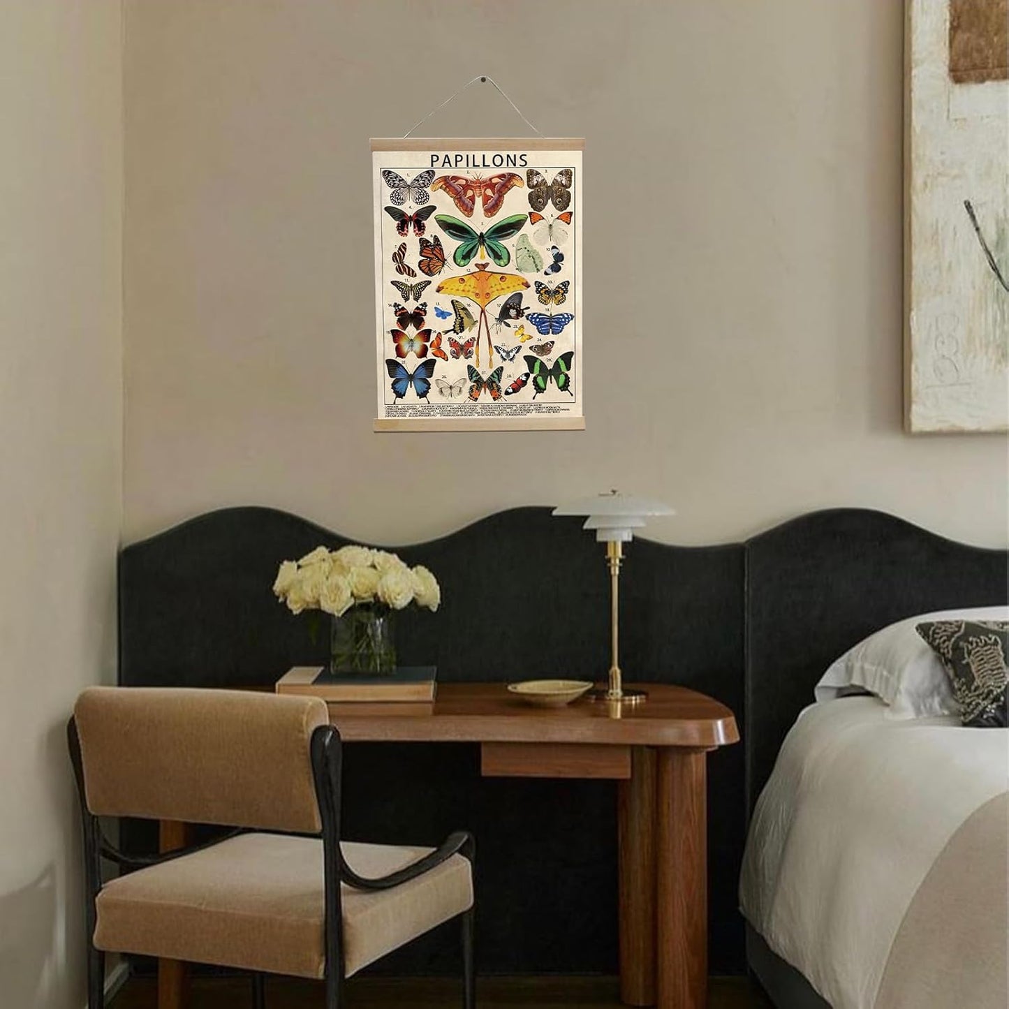 BUPOfromcn Vintage Butterfly Wall Art Decor,Butterfly Wall Hanging 12x16inch Retro Hanging Poster Animal Aesthetic Science Education Office Dorm Bedroom Cool Wall Art Print Poster