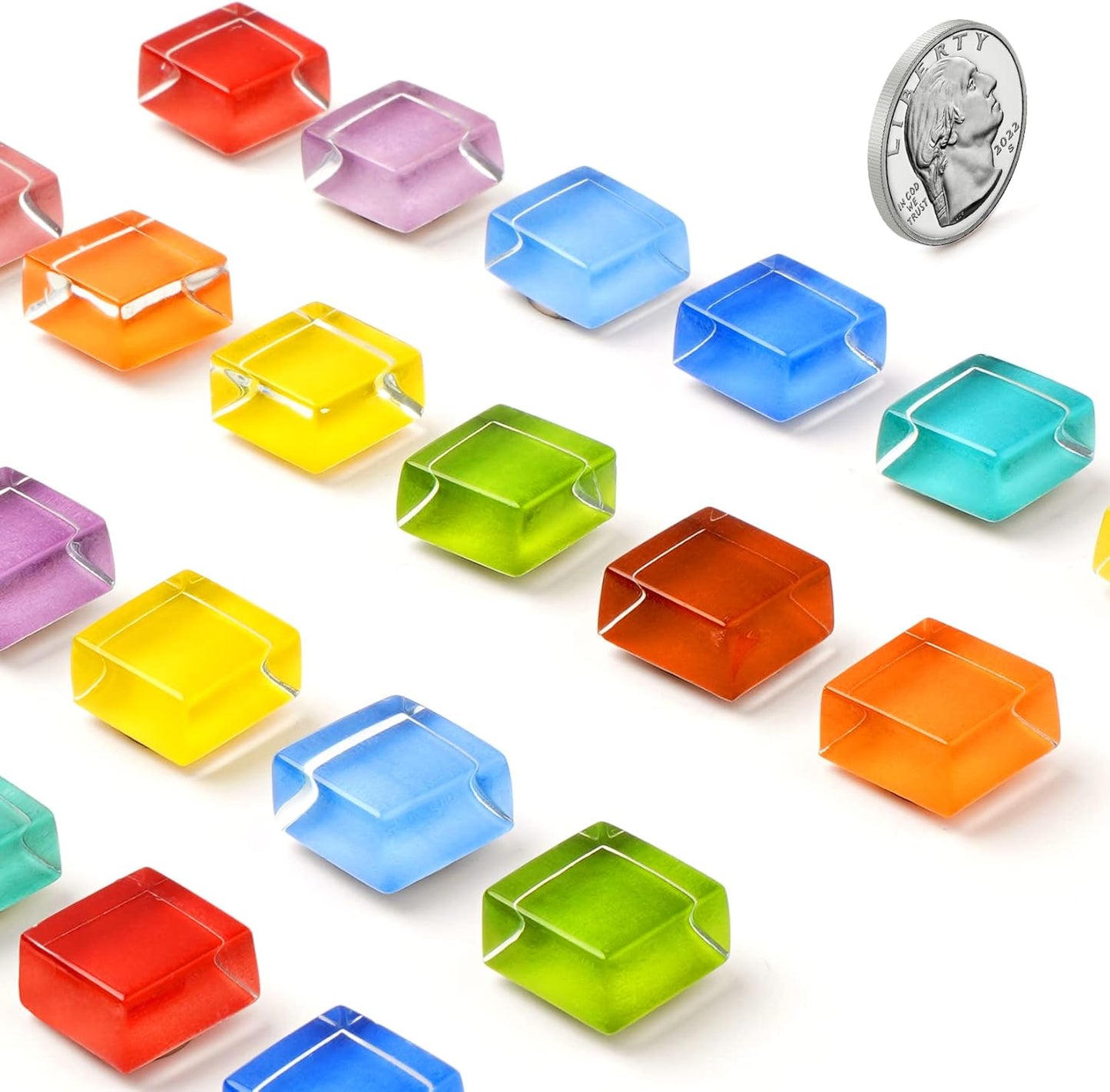 24 Color Refrigerator Magnets Colorful Fridge Magnets Locker Glass Magnets Cute Decorative Magnets Office Kitchen Magnets