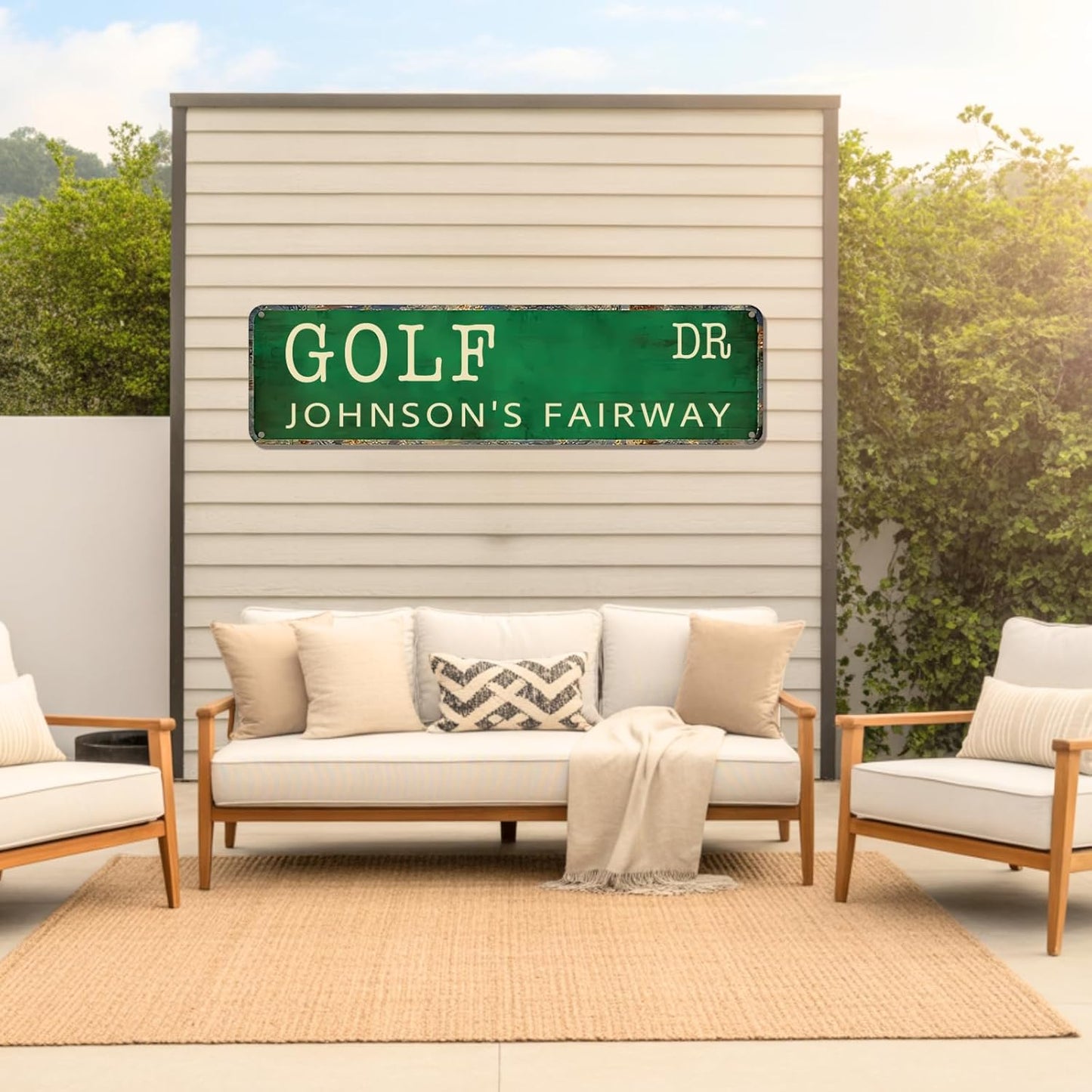 Personalized Golf Metal Sign, Vintage Country Club Villa Decor, Custom Metal Sign with Name, Personalized Golf Wall Decor for Club Garage Bar, 19th Hole Wall Art, Gifts for Golfers Dad Father Husband