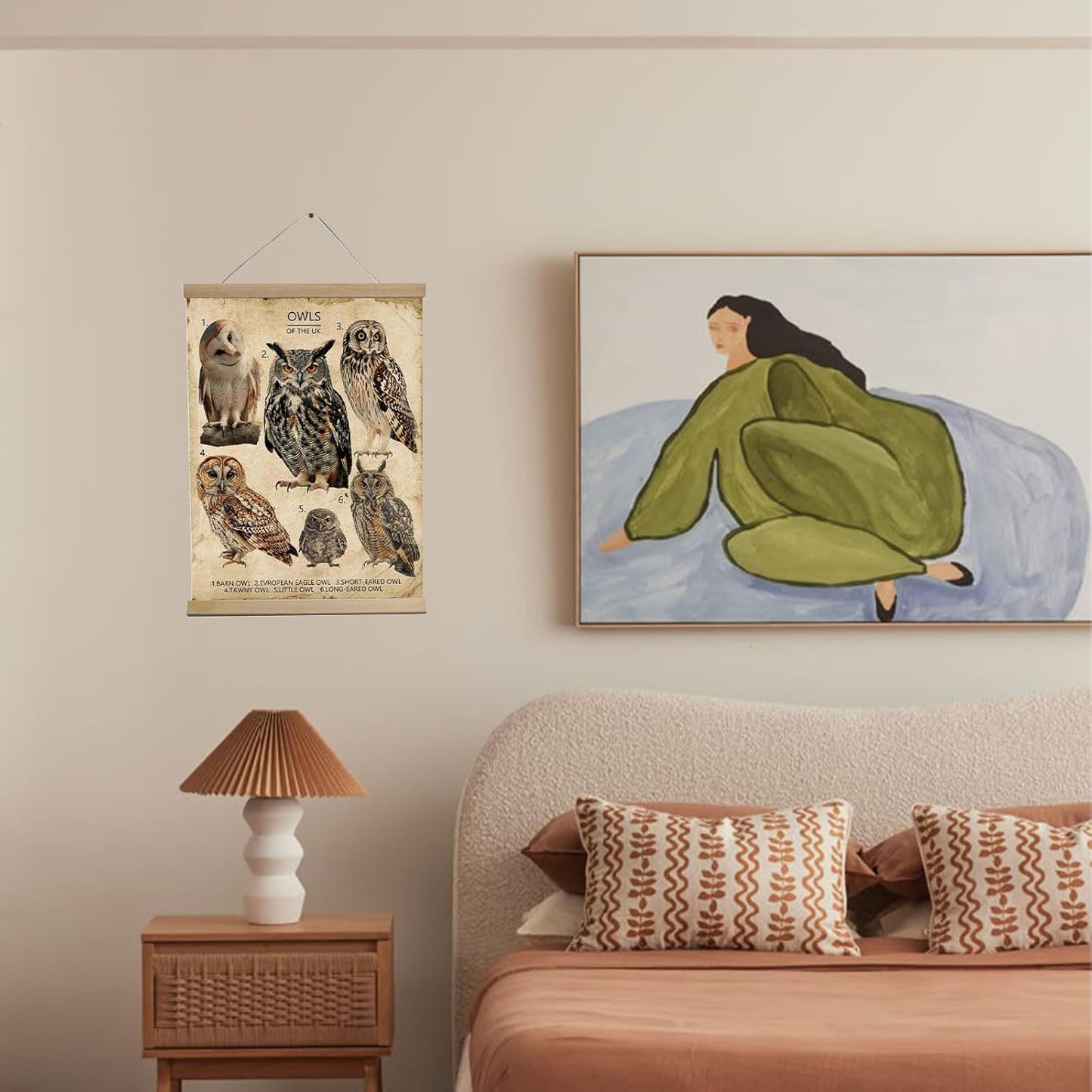 Owl Decor Vintage Wall Art The Owl House Poster Wall Tapestry For Office Pretty Garden Bird Decor Forest Decor House Bedroom, Kitchen, Bathroom,Wall Decor Aesthetic 12x16inch