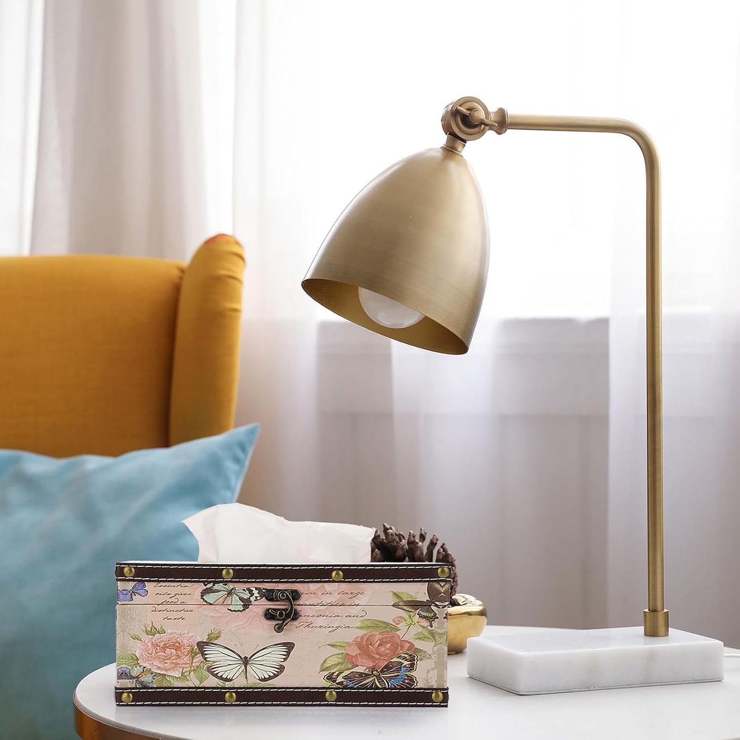 Sumnacon Tissue Box Cover Rectangle Tissue Box with Lid,Wood Tissue Box Holder with PU Cover and Vintage Pattern,Retro Tissue Cover for Bathroom Toilet Living Room Table Desk Office Car Decor, Pink