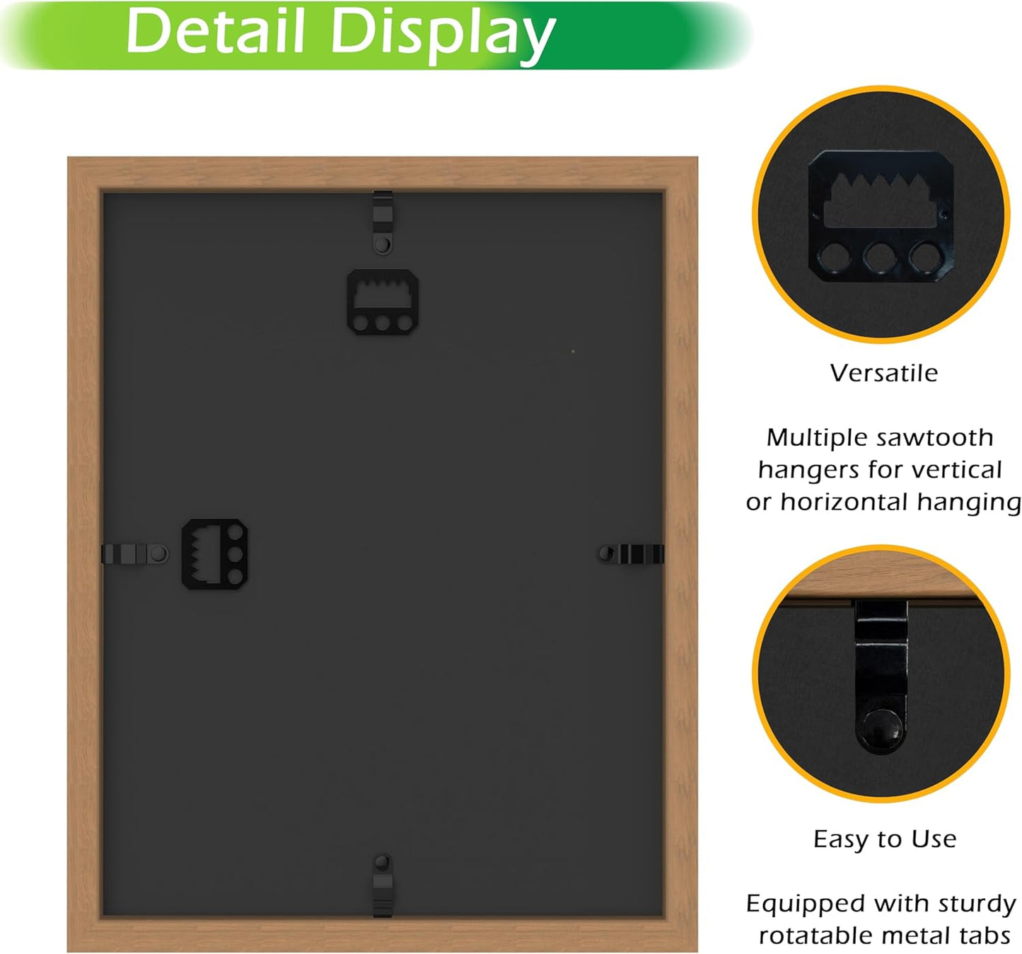 FrameWorks 8.5” x 11” Golden Oak Wooden Shadow Box Frame – Display Case with Soft Felt Back, Memory Box with Tempered Glass, Display Box with Elegant White Ball Push Pins, Wooden Flower Box