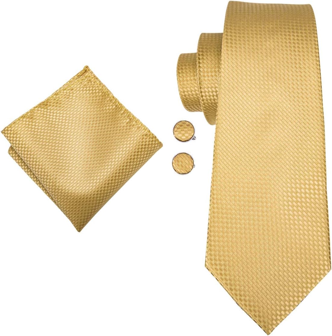 Dubulle Mens Paisley Striped Tie WOVEN Necktie for Men and Handkerchief Cufflinks Set Wedding Formal Business