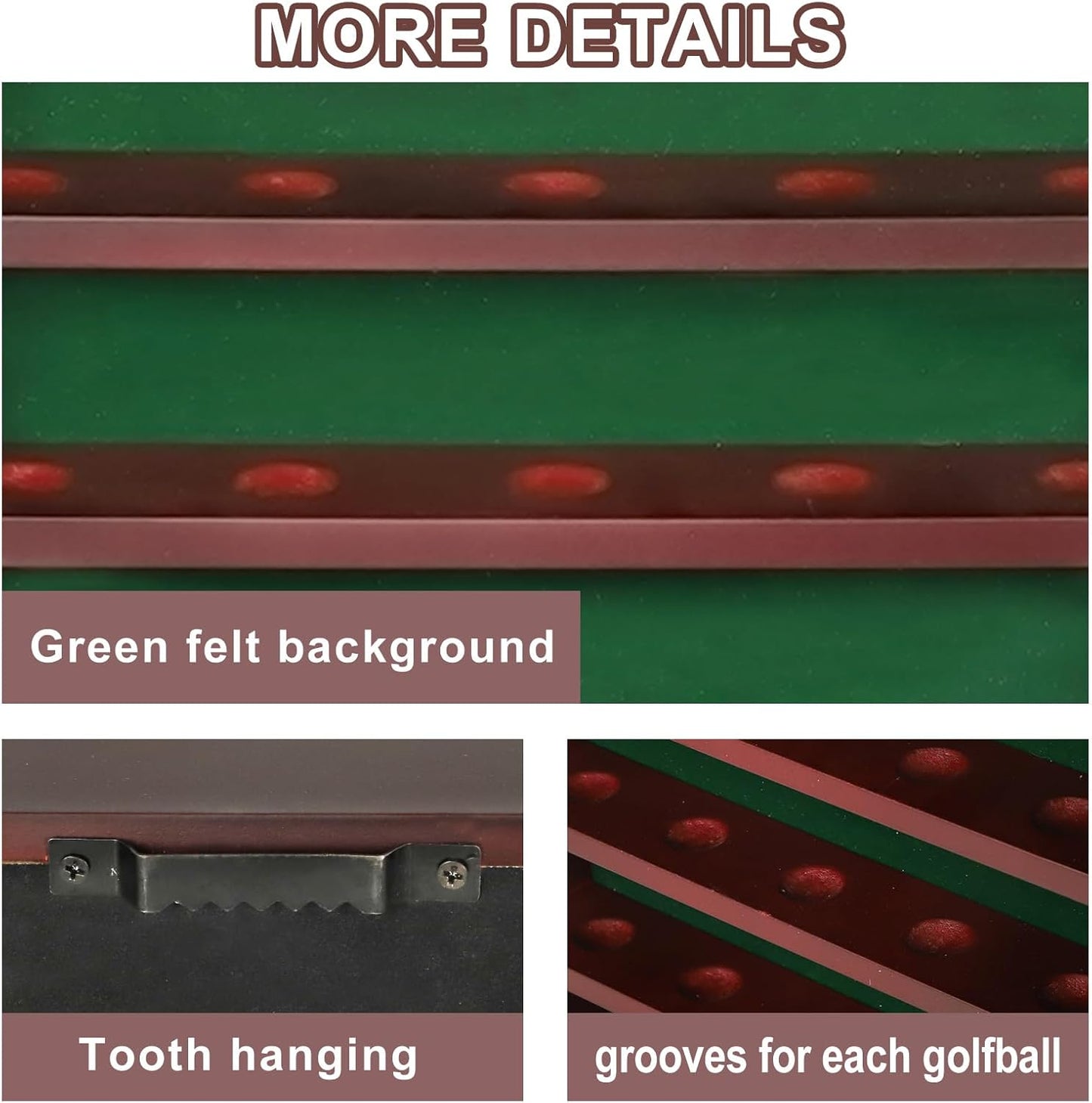 KCRasan Golf Ball Display Case - Wall Mounted Holder with Glass Door, Ideal Gift for Golf Enthusiasts