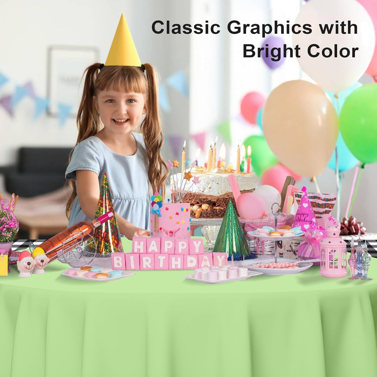 3 Pack Round Disposable Sage Green Tablecloth, Sage Green Plastic Table Cloths for Parties Disposable, 84x84 in Waterproof Camping Tablecloth for Birthday Party Baby Shower Picnic School