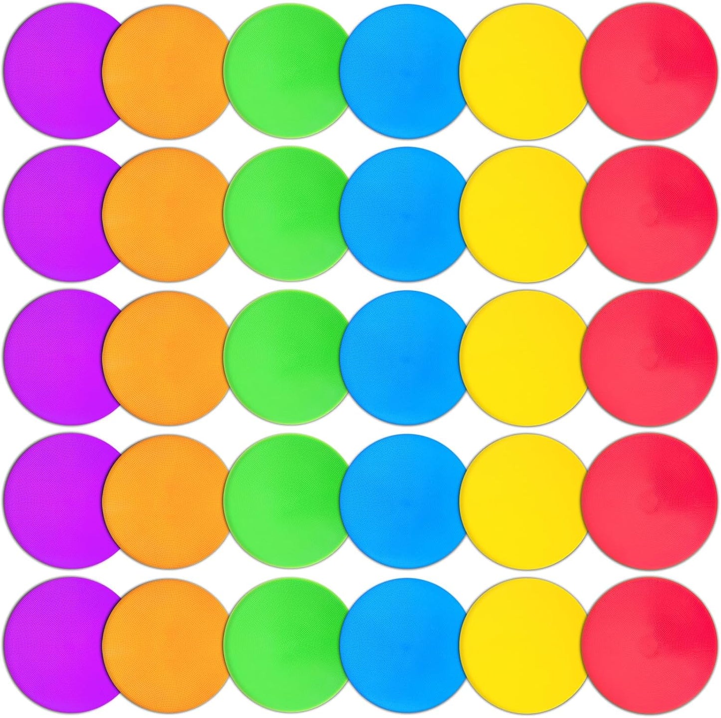 Poly Spot Markers 9 inch Non-Slip Rubber Agility Training Markers Floor Dots Flat Field Cones for Football, Soccer, Basketball, School Exercise Drills, Dance Practice