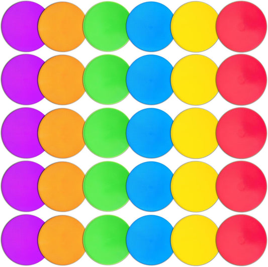 Poly Spot Markers 9 inch Non-Slip Rubber Agility Training Markers Floor Dots Flat Field Cones for Football, Soccer, Basketball, School Exercise Drills, Dance Practice