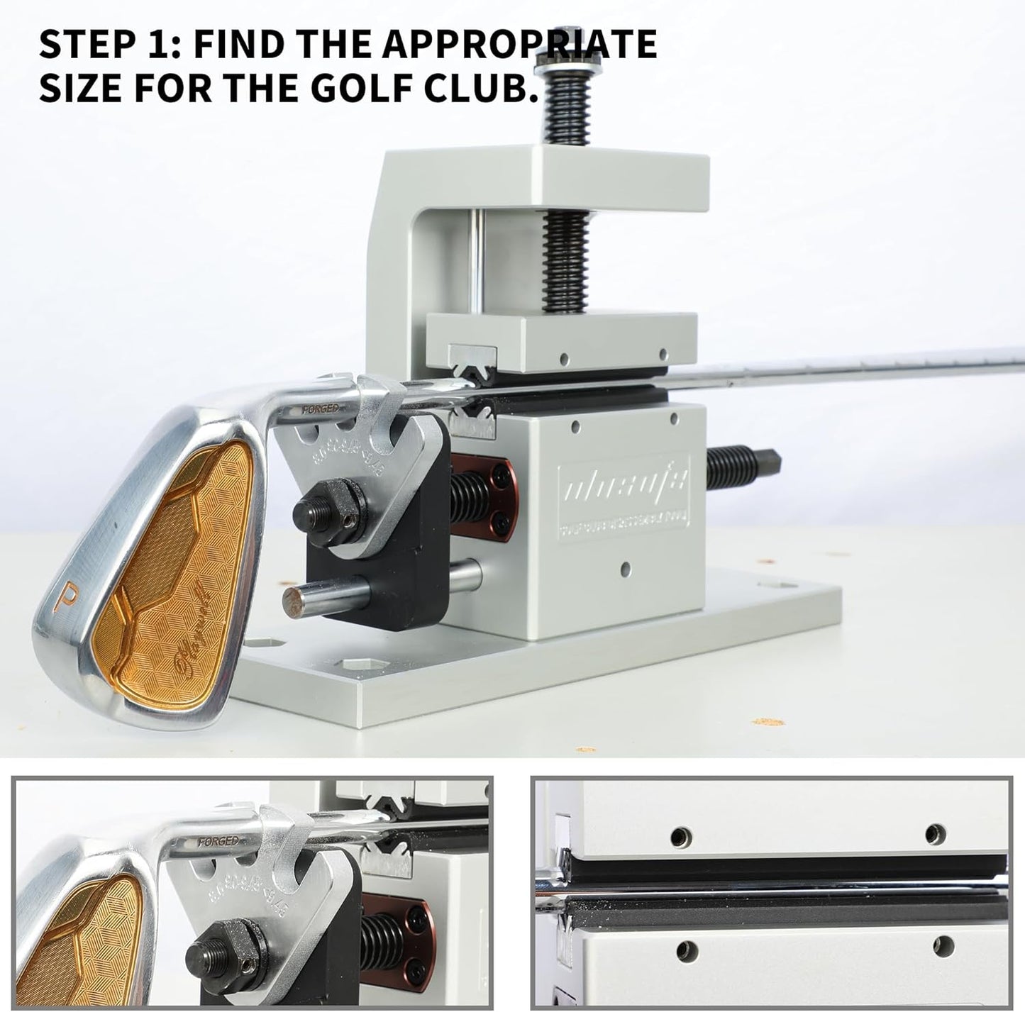 wosofe Golf Vice Clamp, Golf Shaft Kit Ferrules Head Removal Machine, Golf Clubhead Removal Tool, Works Shaft Puller Fitting Workshop Separator Repair Tools for All Club Shafts