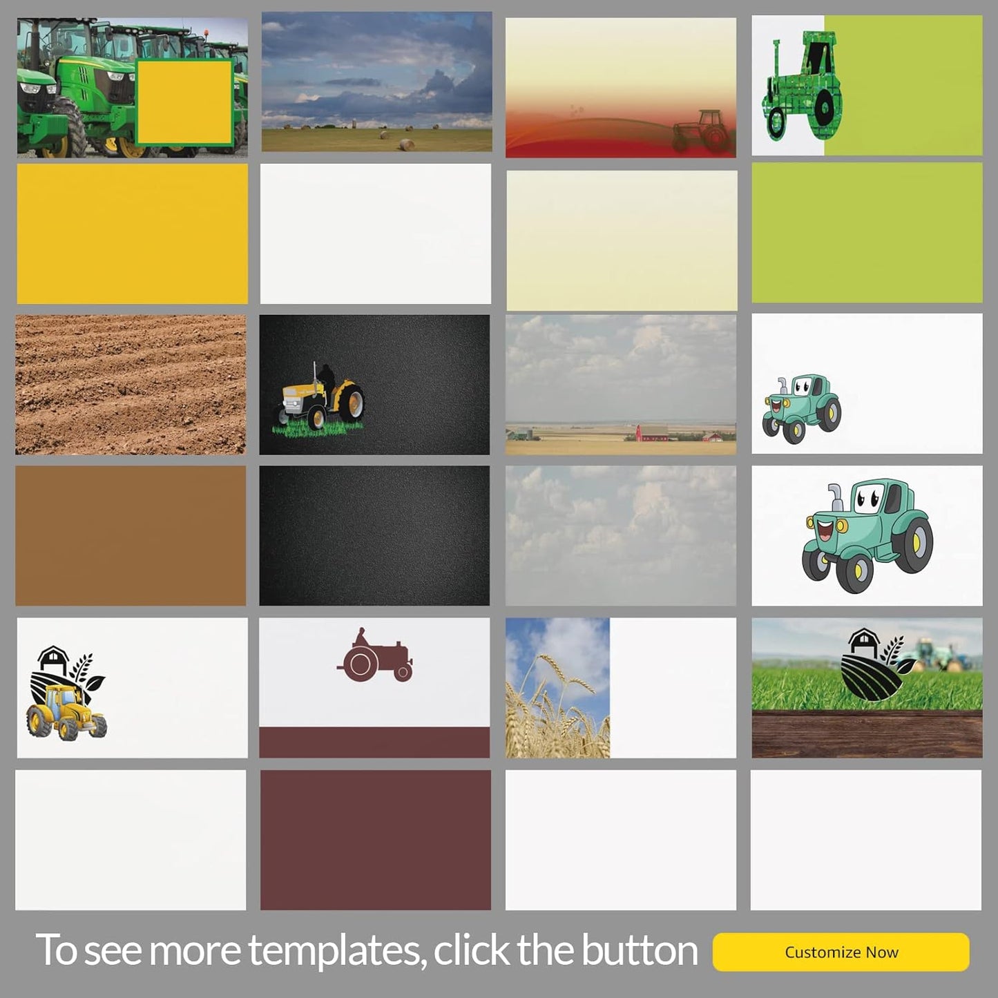 Custom Business Cards 100PCS Double-sided Printing Business Cards Customize with Your Logo Personalized 3.5"x 2" Cards for Business - Agriculture & Farming