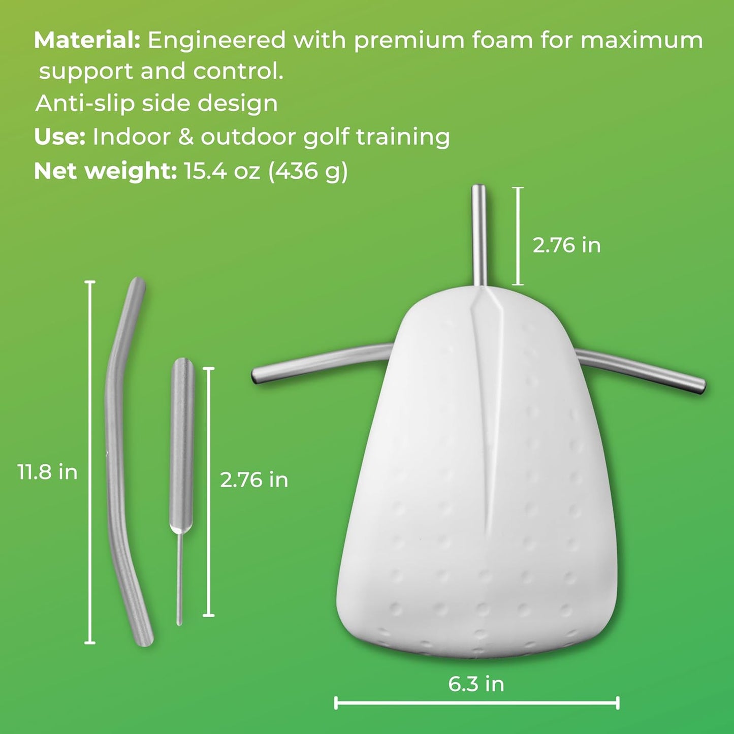 The Connector Golf Training Aid – Swing Trainer for Perfect Swing, Arm & Body Alignment, Non-Slip Pattern, Durable & Portable