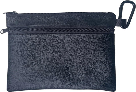 Golf Ball Pouch Tee Holder Belt Waist Bag Leather Golf Ball Bag Pouch Zippered Golf Pouch Golf Accessory Pouch