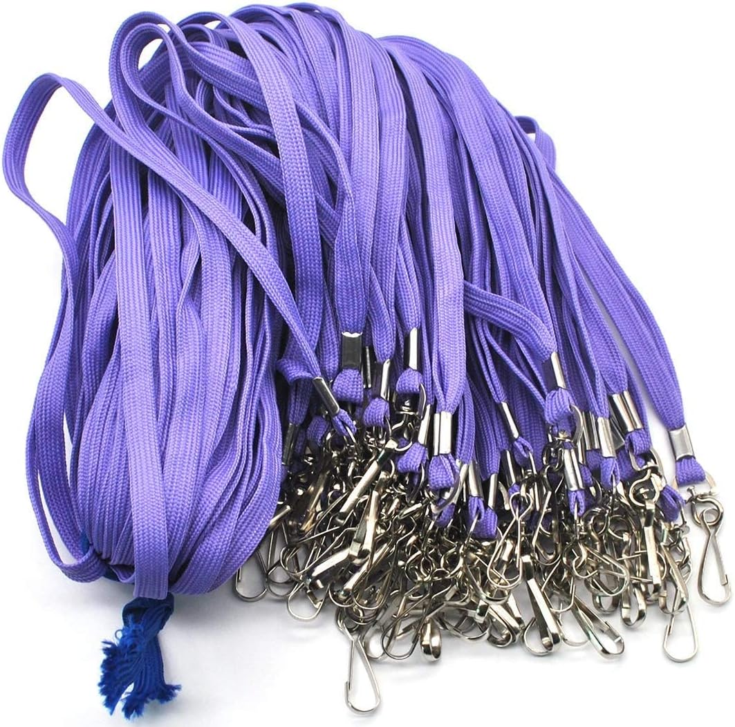 Bird Fiy Lanyard 100 Pack Bulk Badge Lanyards for ID Badges Neck Cruise Name Tag ID Holder