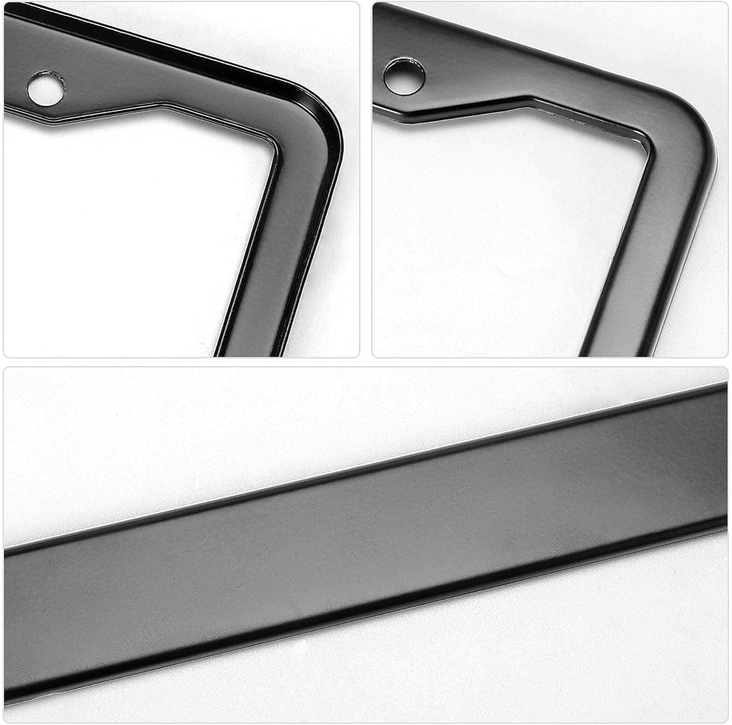 Funny Custom License Plate Frame - Personalized Your Own Text Message, Novelty Auto Car Front Back Plate Tag Holder - Words Metal 2 Holes