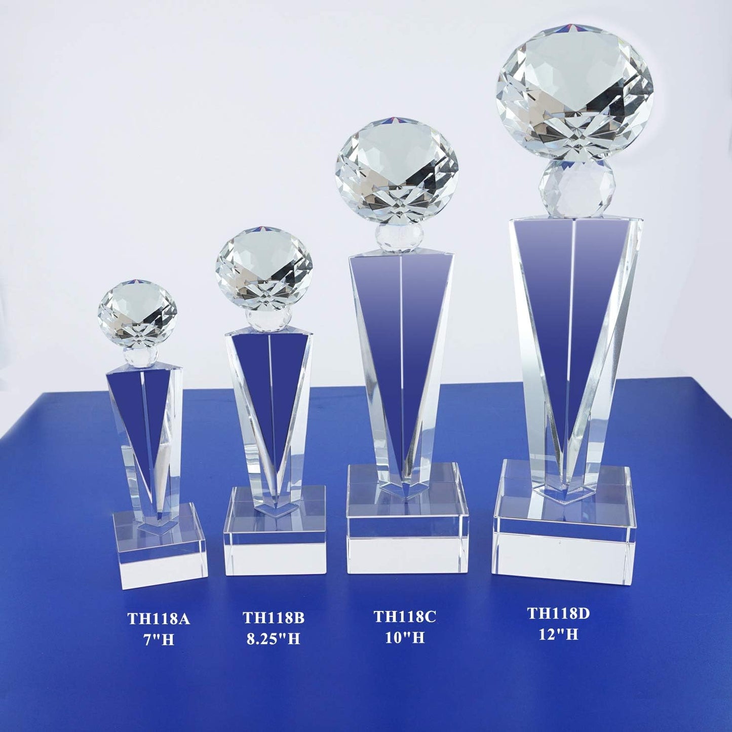 Optical Crystal Glass Diamond Trophy Awards Recognition Achievement Reality Personalized Custom Laser Etched Engraving Trophy
