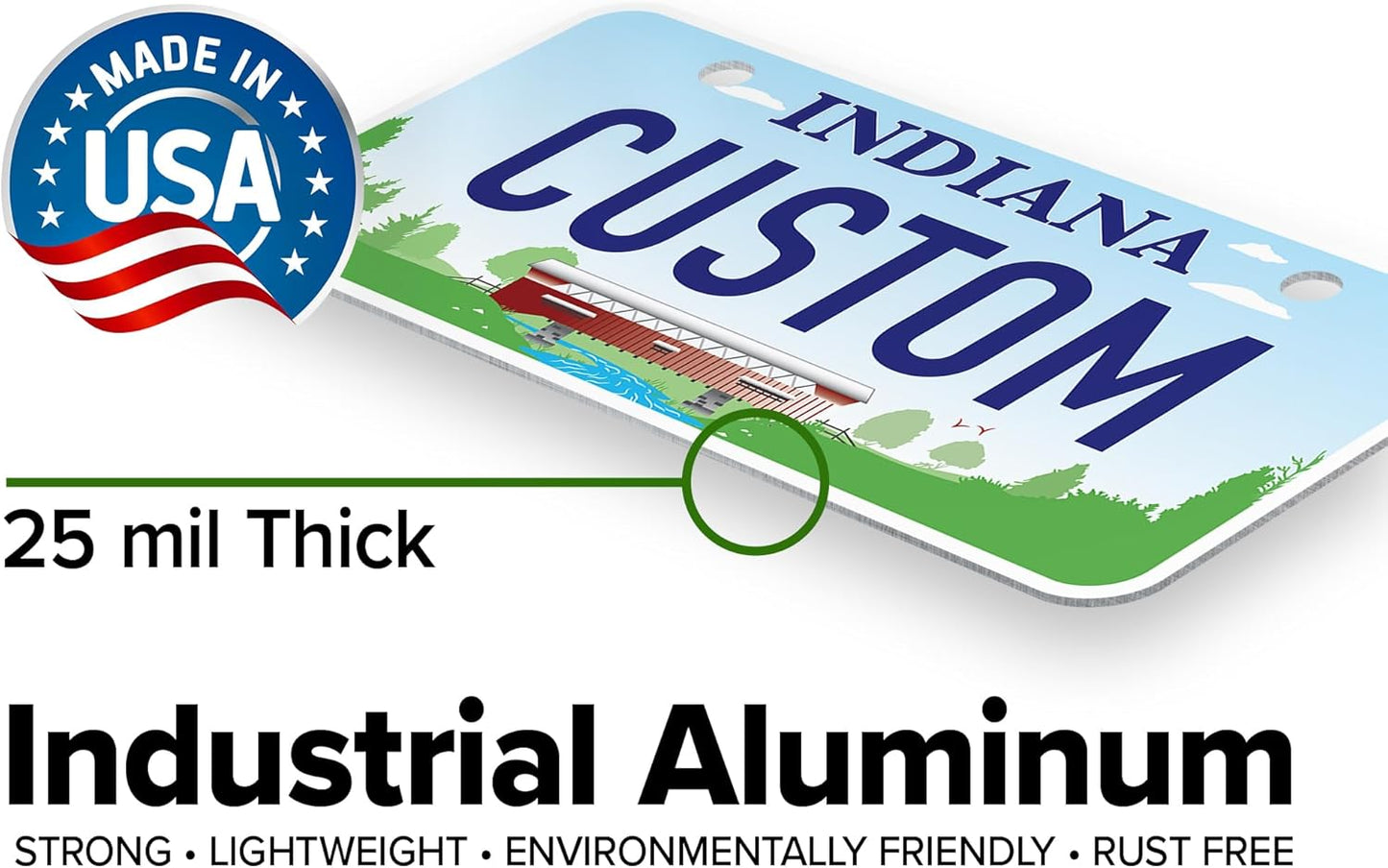 Mini License Plates, Personalized License Plates, Custom for Car, Bikes, ATV, Kids Car, Golf Cart, Jeep, 2x4 Inch, Rust-Free Fade Resistant Aluminum, USA Made by My Sign Center (Indiana)